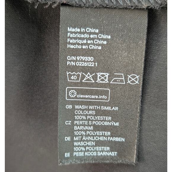 NWT H&M Divided Sleeveless High Low Shift Dress Minimal Dark Academia Black 12 - Picture 8 of 8